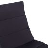 Folding Sun Lounger with Cushion Poly Rattan – Black
