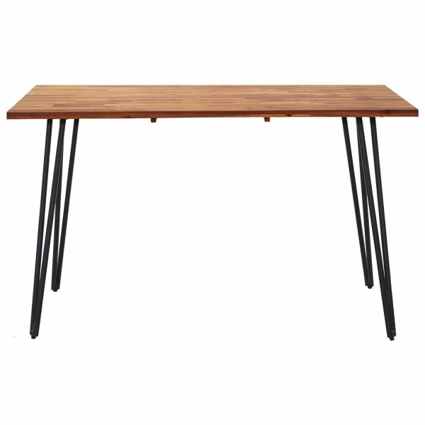 Garden Table with Hairpin Legs Solid Acacia Wood