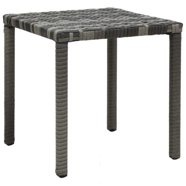 Sun Loungers with Table Poly Rattan – Anthracite