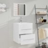 Bathroom Cabinet with Mirror 41×38.5×48 cm – White