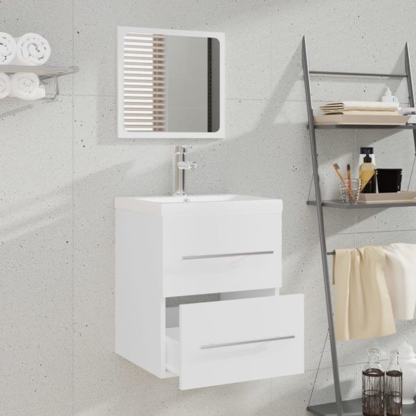 Bathroom Cabinet with Mirror 41×38.5×48 cm – White