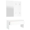 Hallway Furniture Set Engineered Wood – White