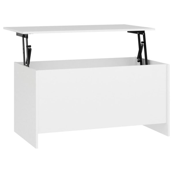 Coffee Table 102×55.5×52.5 cm Engineered Wood – White