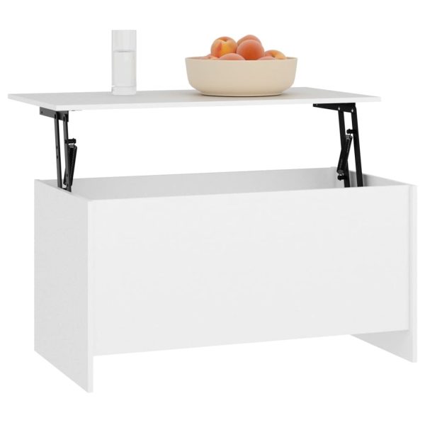 Coffee Table 102×55.5×52.5 cm Engineered Wood – White