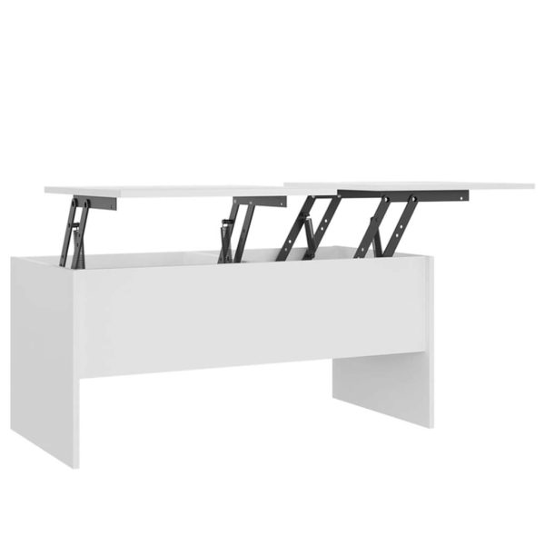 Coffee Table 102×50.5×46.5 cm Engineered Wood – White