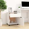 Mobile File Cabinet with Wheels 45x38x54 cm Engineered Wood – White