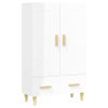 Highboard 70x31x115 cm Engineered Wood – High Gloss White