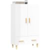 Highboard 70x31x115 cm Engineered Wood – High Gloss White