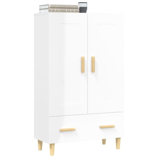 Highboard 70x31x115 cm Engineered Wood – High Gloss White