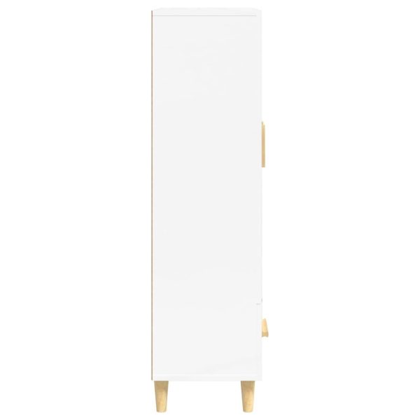 Highboard 70x31x115 cm Engineered Wood – High Gloss White