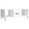 Coffee Table 102x50x40 cm Engineered Wood – White