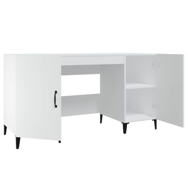 Desk 140x50x75 cm Engineered Wood – White