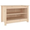 Shoe Bench Solid Wood Pine – 70x38x45.5 cm, Brown