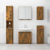 Bathroom Cabinet 64.5×33.5×59 cm Engineered Wood – Smoked Oak
