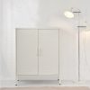 Buffet Sideboard Locker Metal Storage Cabinet – SWEETHEART – White