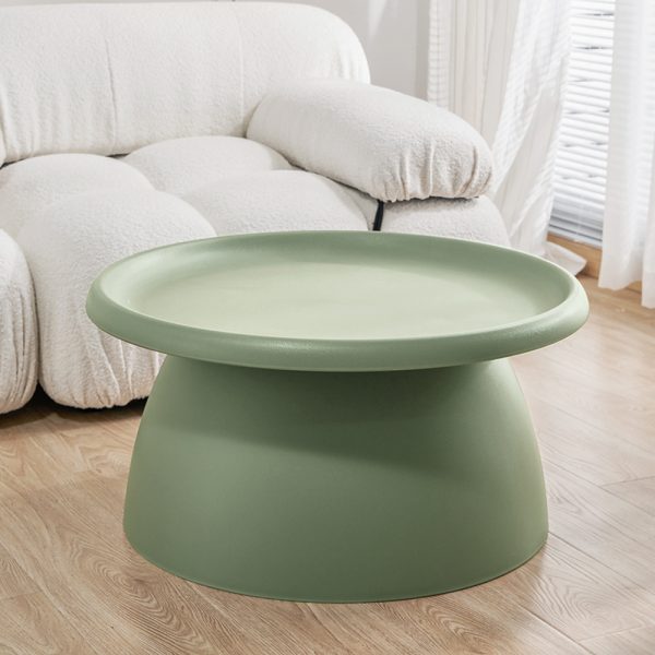 Coffee Table Mushroom Nordic Round Large Side Table 70CM – 70×35 cm, Green