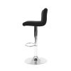 Line Style PU Leather Bar Stools – Black – 2