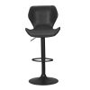 Set of 2 Bar Stools Kitchen Stool Chairs Metal Barstool Swivel Frawley – Black