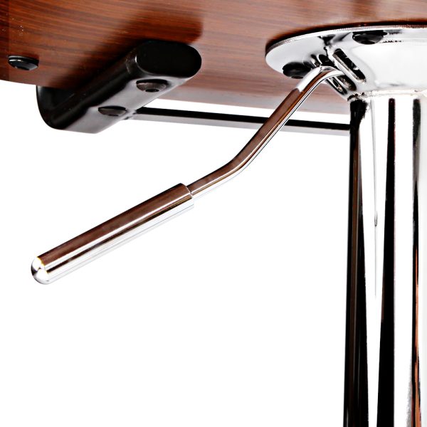 Wooden Gas Lift Bar Stool – Chrome