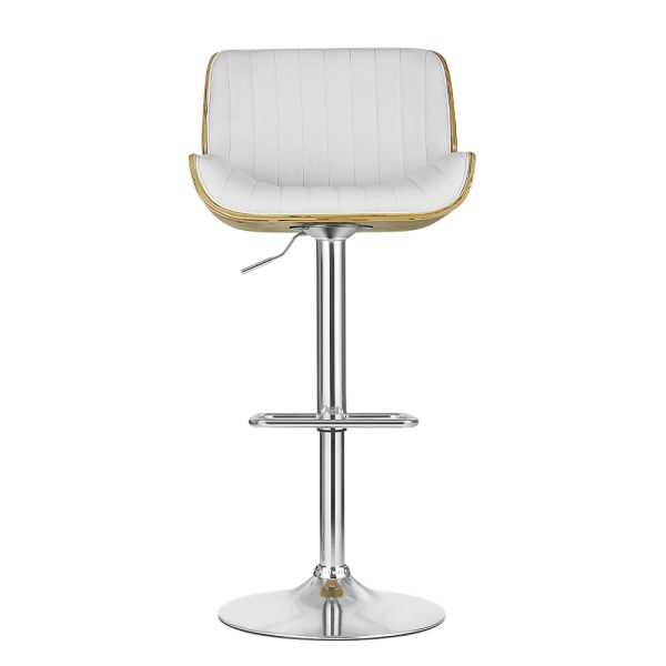 Bar Stools Kitchen Stool Chairs Metal Barstool Dining Chair Swivel – White