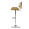 Bar Stools Kitchen Stool Chairs Metal Barstool Dining Chair Swivel – White