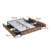 Metal Bed Frame Mattress Base Platform Wooden 4 Drawers – DOUBLE