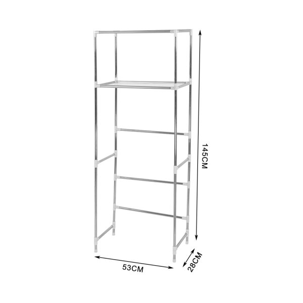 Toilet Bathroom Laundry Washing Machine Storage Rack Shelf Unit Organizer – 53 x 28 x 145 cm