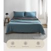 Cosy Club Washed Cotton Sheet Set – Doube, Blue and Grey