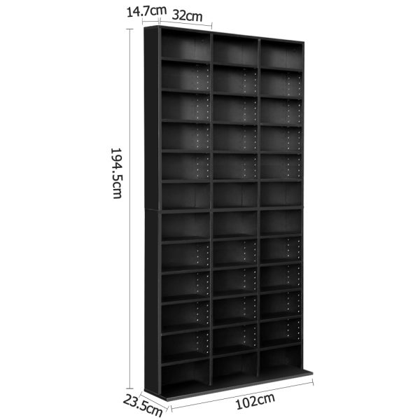 Adjustable Book Storage Shelf Rack Unit