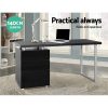 Metal Desk with 3 Drawers – Black