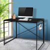Office Desk Computer Work Study Gaming Foldable Home Student Table Metal Stable – Black