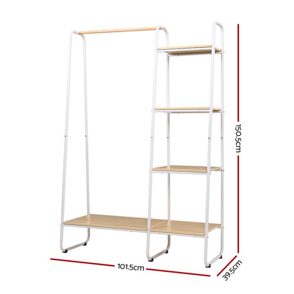 Closet Storage Rack Clothes Hanger Shelf Garment Rail Stand Wardrobe Organiser