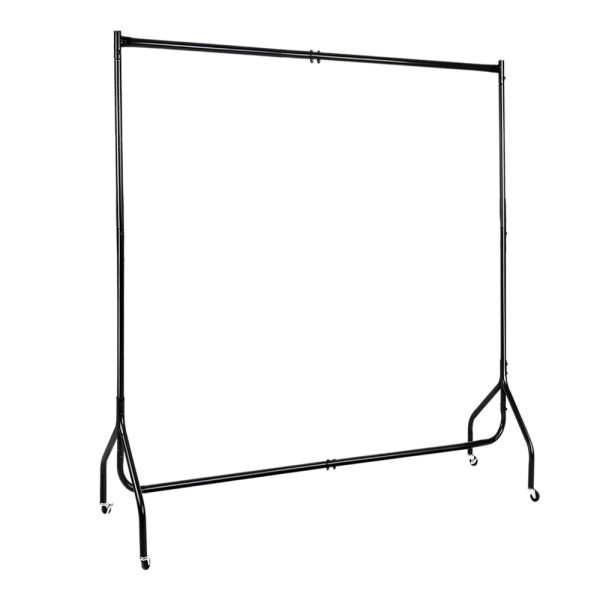 6FT Clothes Racks Metal Garment Display Rolling Rail Hanger Airer Stand Portable – 1