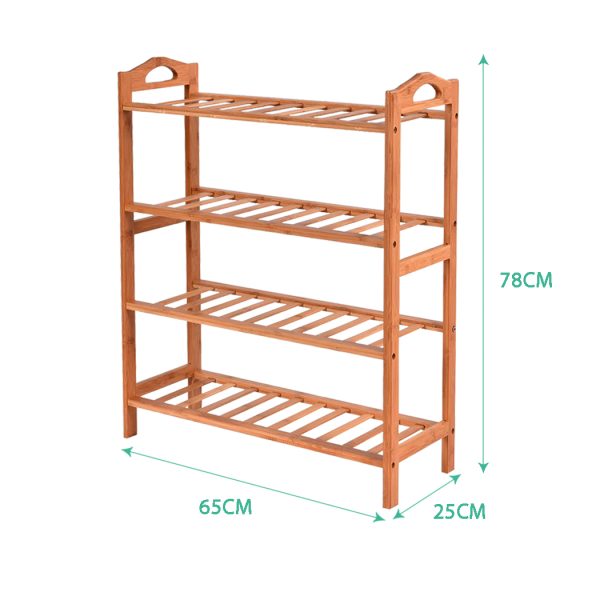 Bamboo Shoe Rack Storage Organizer Wooden Shelf Stand Shelves