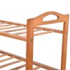 Bamboo Shoe Rack Storage Organizer Wooden Shelf Stand Shelves