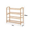 Bamboo Shoe Rack Storage Wooden Organizer Shelf Stand – 80 cm, 4 Tiers