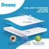 Mattress Protector Topper Polyester Cool Fitted Cover Waterproof – KING