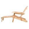 3 Piece Outdoor Beach Chair and Table Set – Natural