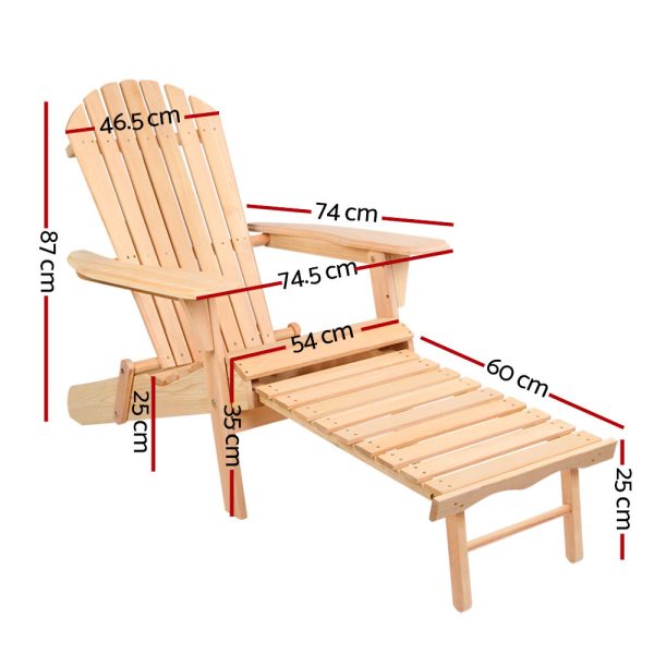 Outdoor Furniture Sun Lounge Chairs Beach Chair Recliner Adirondack Patio Garden – 1