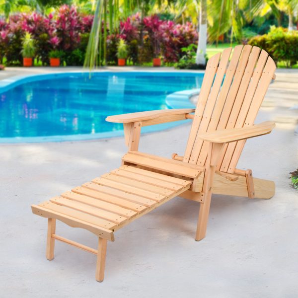 Outdoor Furniture Sun Lounge Chairs Beach Chair Recliner Adirondack Patio Garden – 1