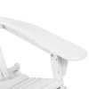 Adirondack Beach Chair with Ottoman – White – 1