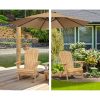 3 Piece Wooden Outdoor Beach Chair and Table Set – Natural