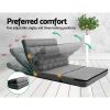 Lounge Sofa Bed 2-seater Floor Folding Fabric – Grey