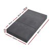 Barrington Bedding Folding Foam Mattress Portable Bed Mat Velvet – DOUBLE, Dark Grey
