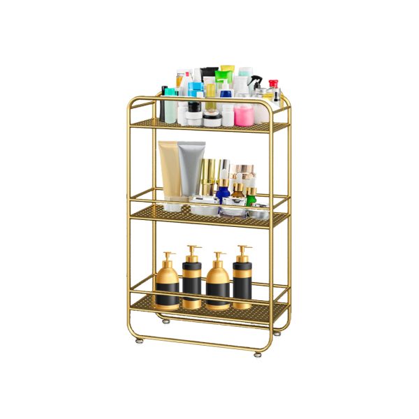 3 Tier Rectangular Bathroom Shelf Multifunctional Storage Display Rack Organiser