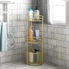 3 Tier Bathroom Freestanding Storage Shelf Multifunctional Display Rack Organiser with Basket – 1