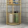 3 Tier Bathroom Freestanding Storage Shelf Multifunctional Display Rack Organiser with Basket – 1