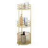 3 Tier Bathroom Freestanding Storage Shelf Multifunctional Display Rack Organiser with Basket – 1