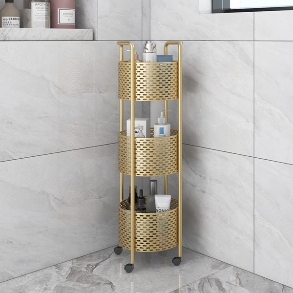 3 Tier Bathroom Shelf Multifunctional Storage Display Rack Organiser with wheels – 1