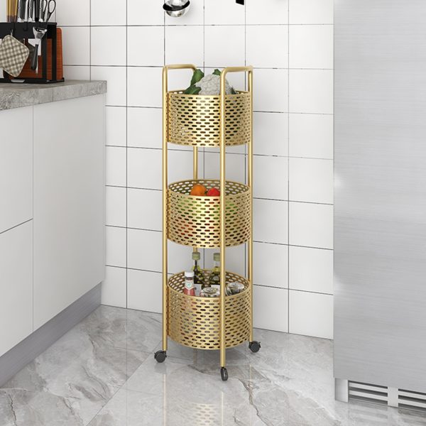 3 Tier Bathroom Shelf Multifunctional Storage Display Rack Organiser with wheels – 1